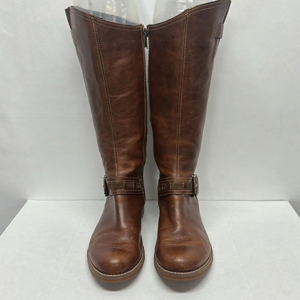 Timberland Savin Hill EUC Brown leather riding boots size 7.5 - Picture 4 of 9